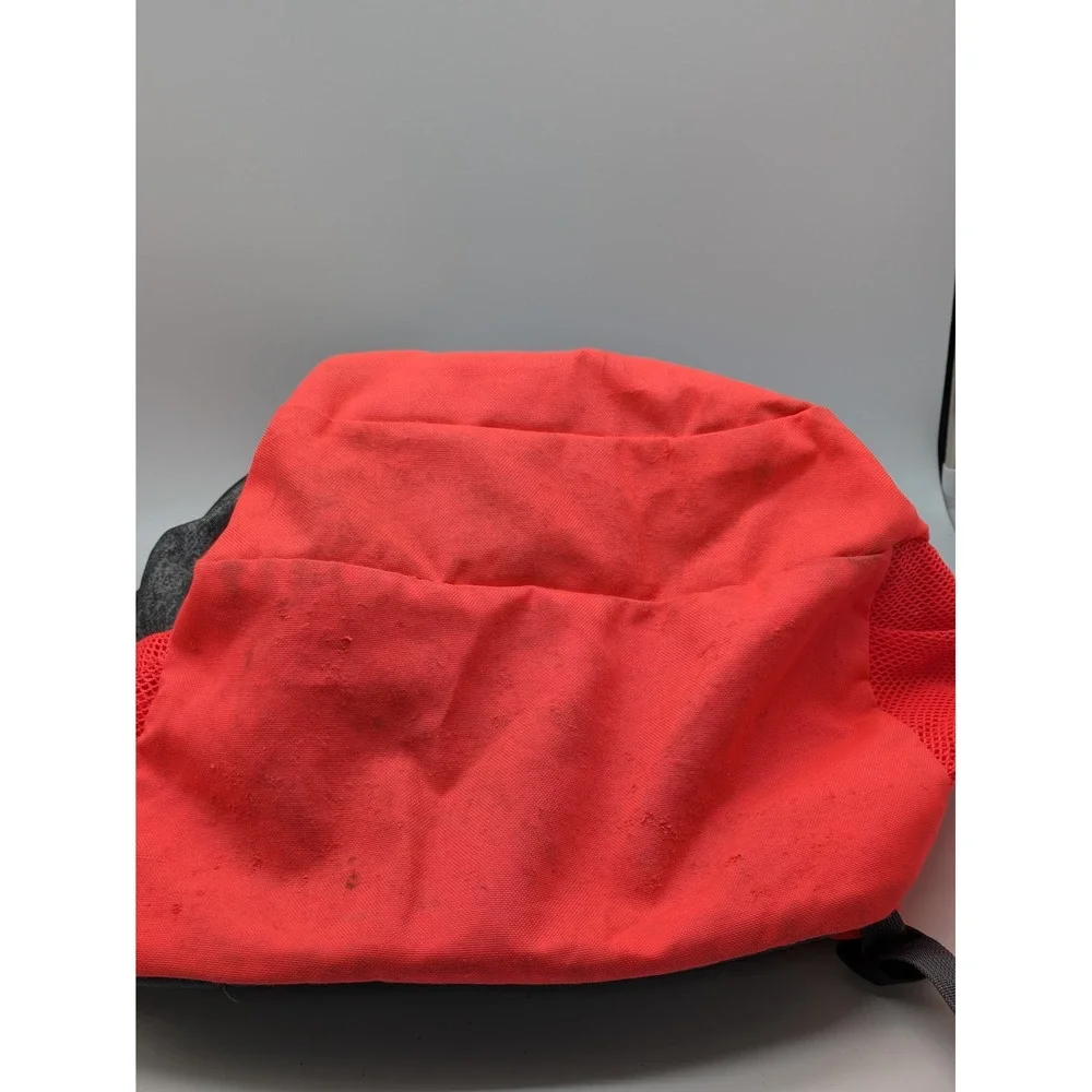 Adidas Backpack Gray Heather Red Multi Pocket School Gym Travel Bag 20x15